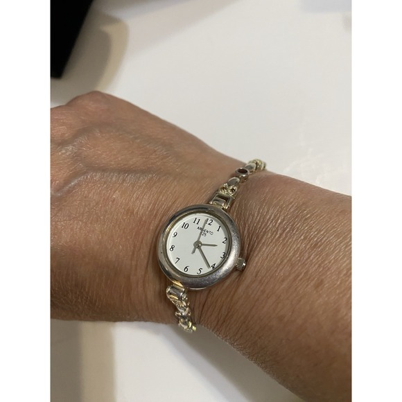 Argento Sterling Silver 925 Watch With Multicolor Crystals With New Battery main image 8